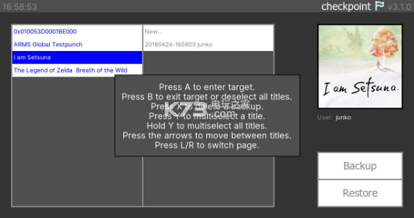 Switch存档管理器Checkpoint v3.8.0 下载[存档导入导出]