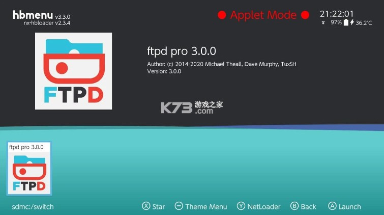 ftpd v3.2.1 插件下载(switch大气层ftp工具)